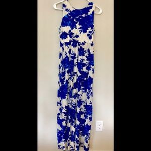 PinkBlush Maternity - Blue Floral Maxi - Small